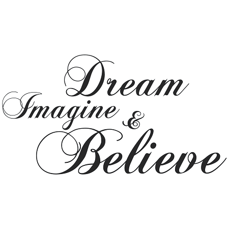 Dream Imagine Believe Wall Quote Decal - view 2