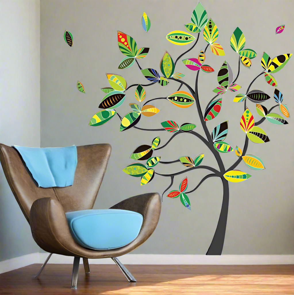 Abstract Tree Wall Decal Large Tree Wall Sticker Peel and Stick Tree
