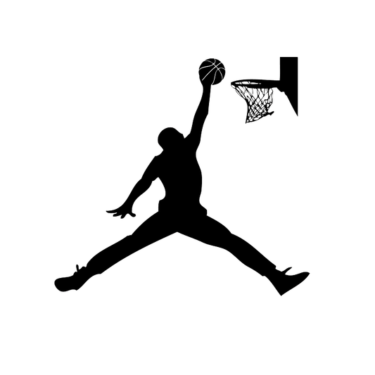 Basketball Dunk and Hoop Wall Decal - view 2