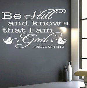 Custom Bible Verse Decal Sticker – Be Still Interior Wall Decor