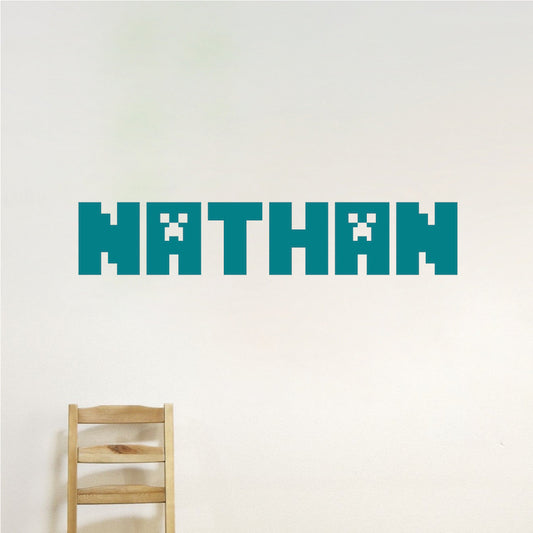 Personalized Block Style Name Wall Decal - view 2
