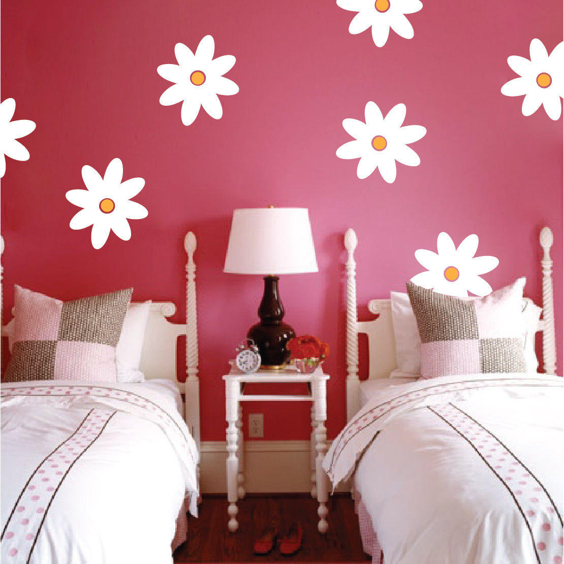 Custom Daisy Wall Decals – Removable Floral Stickers for Nursery & Car ...