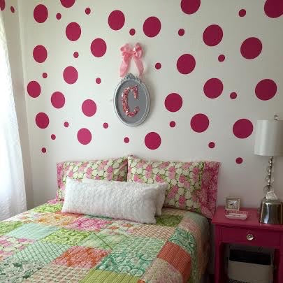 Mixed Size Polka Dot Wall Decal Set - Design 2 - view 2