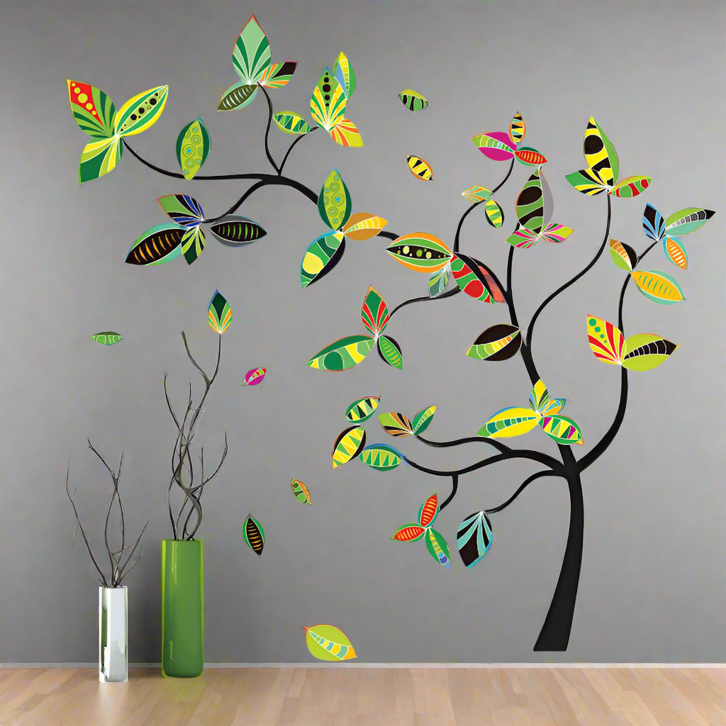 Abstract Tree Wall Decal Large Tree Wall Sticker Peel and Stick Tree
