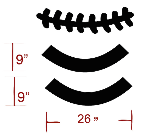 Football Stitches Wall Decal Set - view 2