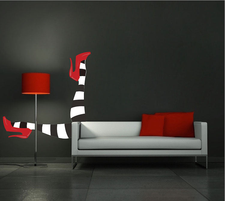 Halloween Witch Legs Wall Decal