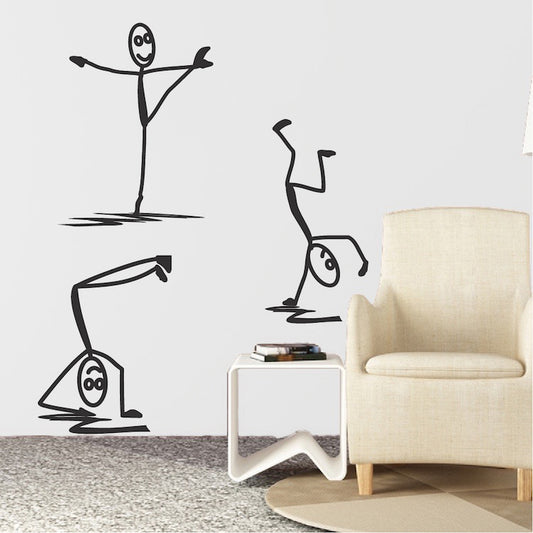 Modern Stick Figure Men Decals