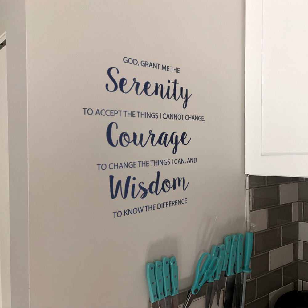 Serenity Prayer Wall Decal – Inspirational Quote