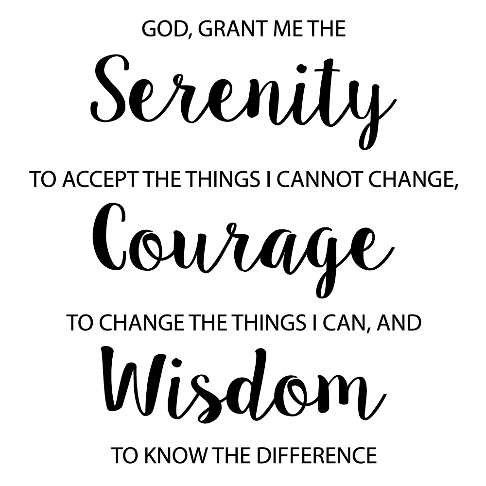 Serenity Prayer Wall Decal – Inspirational Quote
