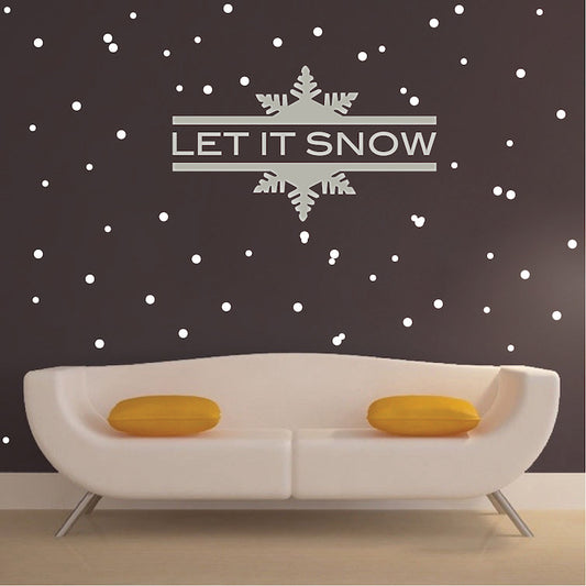 Let It Snow Wall Quote Decal