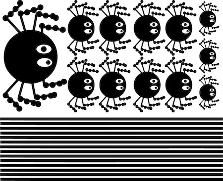 Crawling Spider Halloween Wall Decals - additional product image