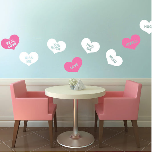 Conversation Heart Wall Decals - Set of 12 - view 2