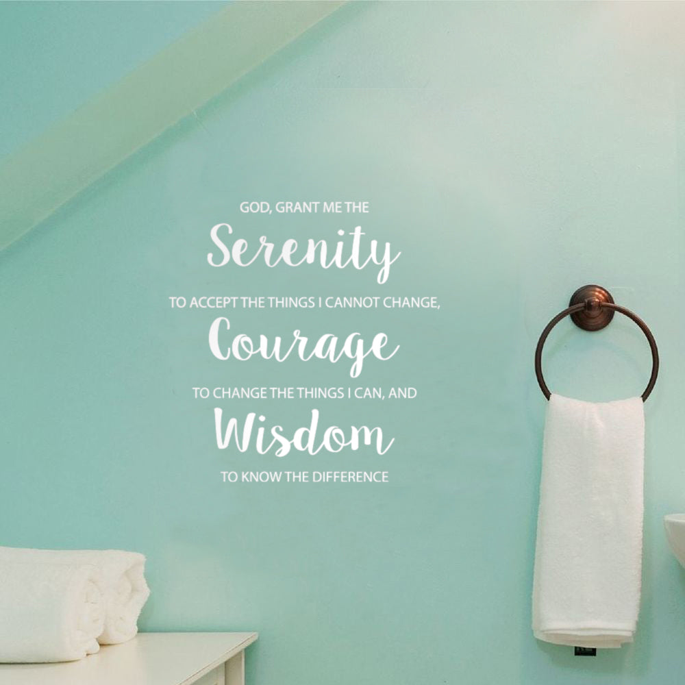 Serenity Prayer Wall Decal – Inspirational Quote