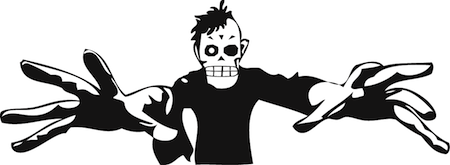 Zombie Silhouette Halloween Wall Decal - additional product image