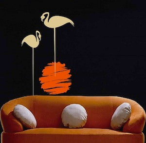 Flamingo Sunset Wall Decal Set - view 2
