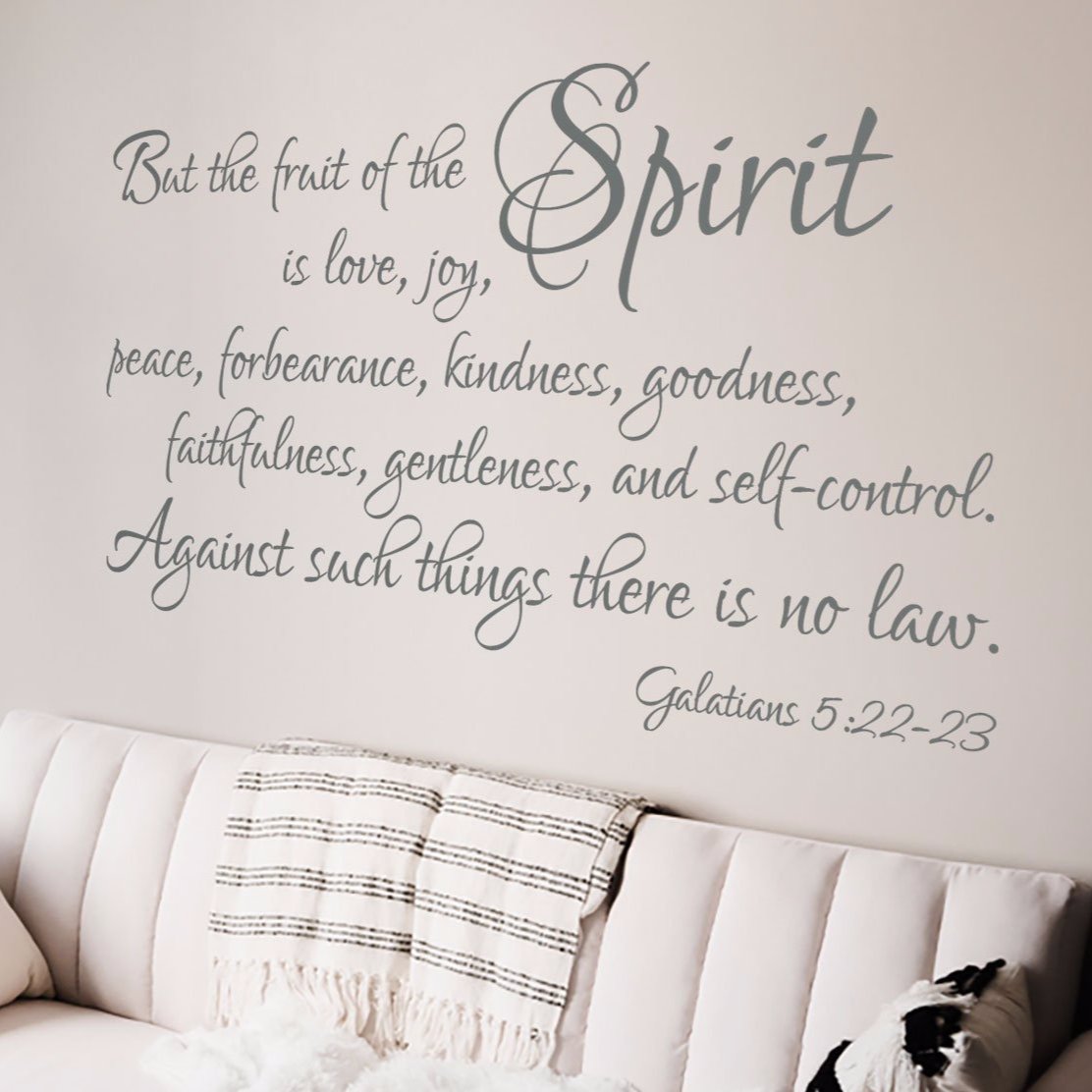 Christian Wall Quote Decal – Scripture Home Decor