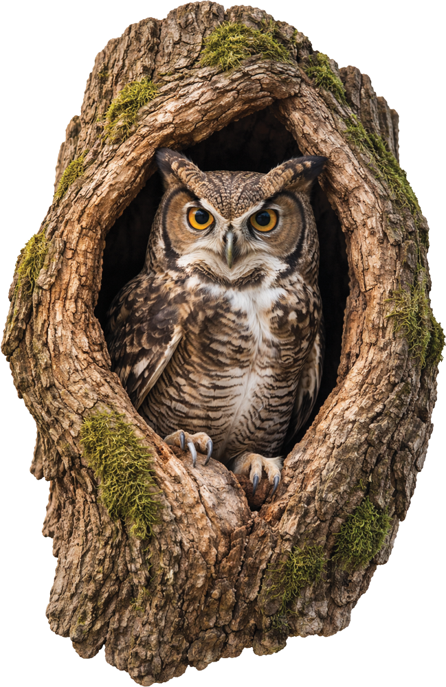 3D Realistic Owl Decal – Removable Vinyl Animal Sticker for Walls, Windows & Smooth Surfaces