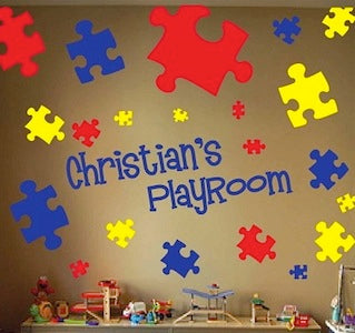 Puzzle Piece Wall Decal Set - view 2