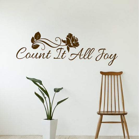 Bible Verse Wall Sticker – Count It All Joy Interior Wall Decal