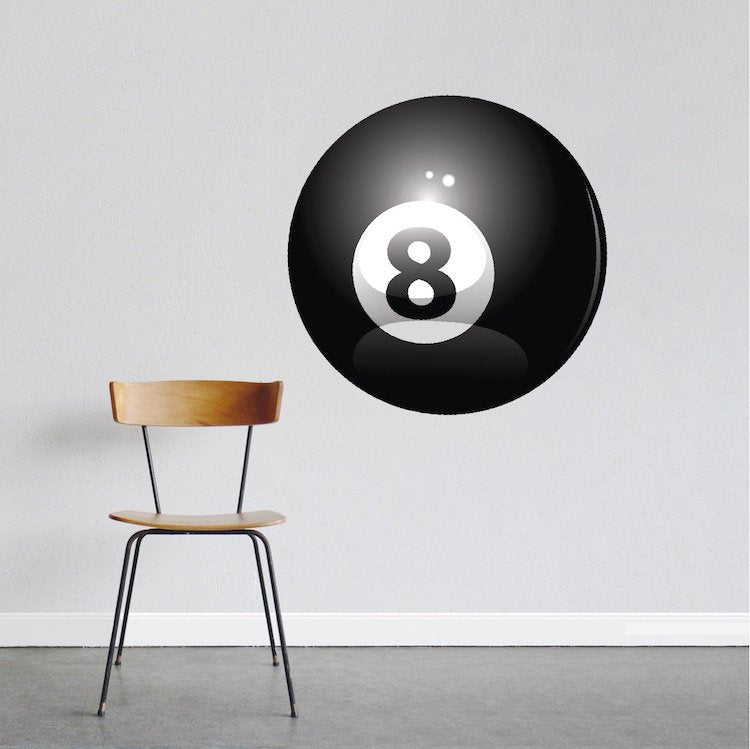 Bowling Wall Decal Pool Balls Decor Removable Kids Snooker Room Wall Bar Sport Room Decal, b52