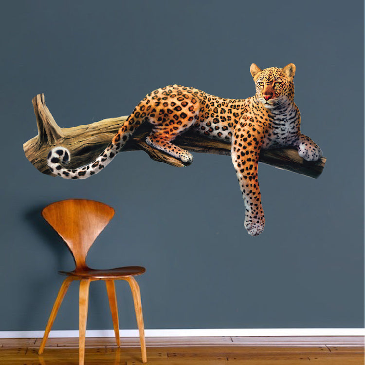 Leopard Wall Sticker Animal Wall Decor Removable Safari Wall Decal Kids Bedroom Art, a70