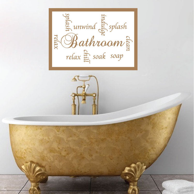 Bathroom Saying Wall Decal Bathroom Poster Bathroom Wall Quote Decal, c84