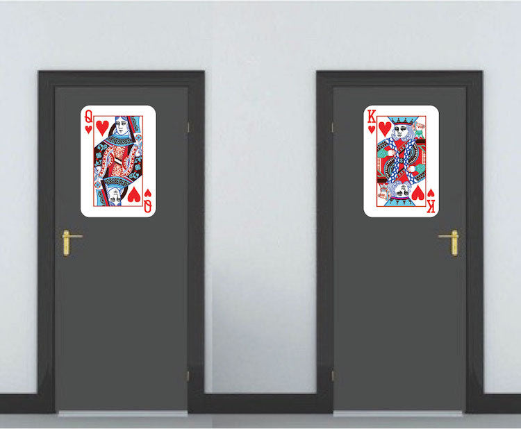 Playing Cards Wall Decal Kids Card Game Decor Removable Nursery Game Room Wall Sticker, c86