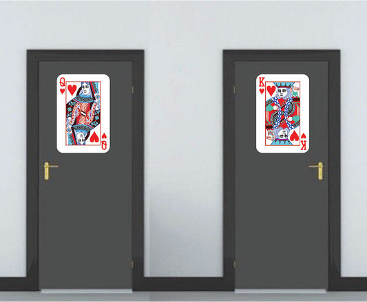 Playing Cards Wall Decal Kids Card Game Decor Removable Nursery Game Room Wall Sticker, c86