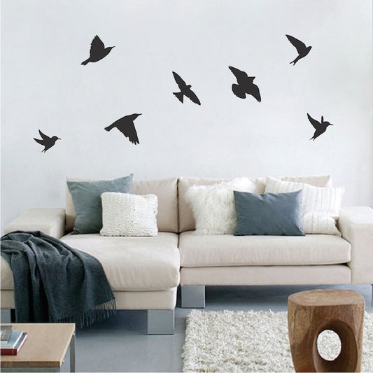 Birds Wall Decal Flying Birds Wall Decals Large Bird Wall Stickers Bird Decals, d64
