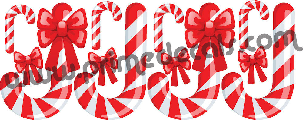 Candy Cane Wall Decal Decor Peppermint Removable Winter Decorations Room Christmas Sweets, h39