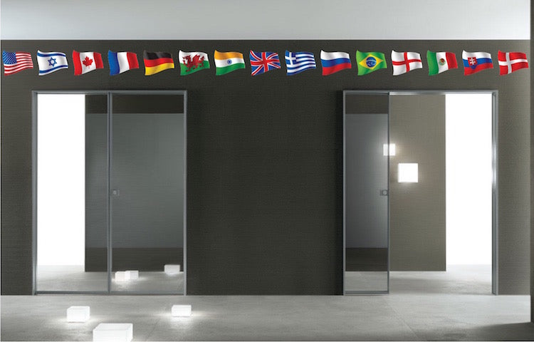 Country Flags Wall Decal Flag Sticker Peel and Stick Flags, a37
