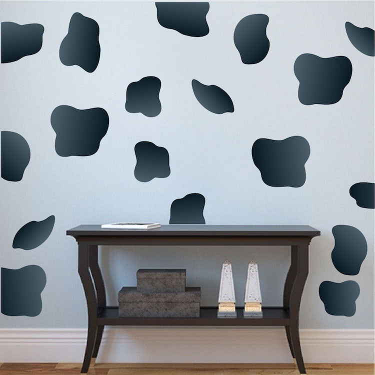 Animal Wall Decal Print for Bedroom Cow Spot Animal Wall Stickers Cow Print  a01