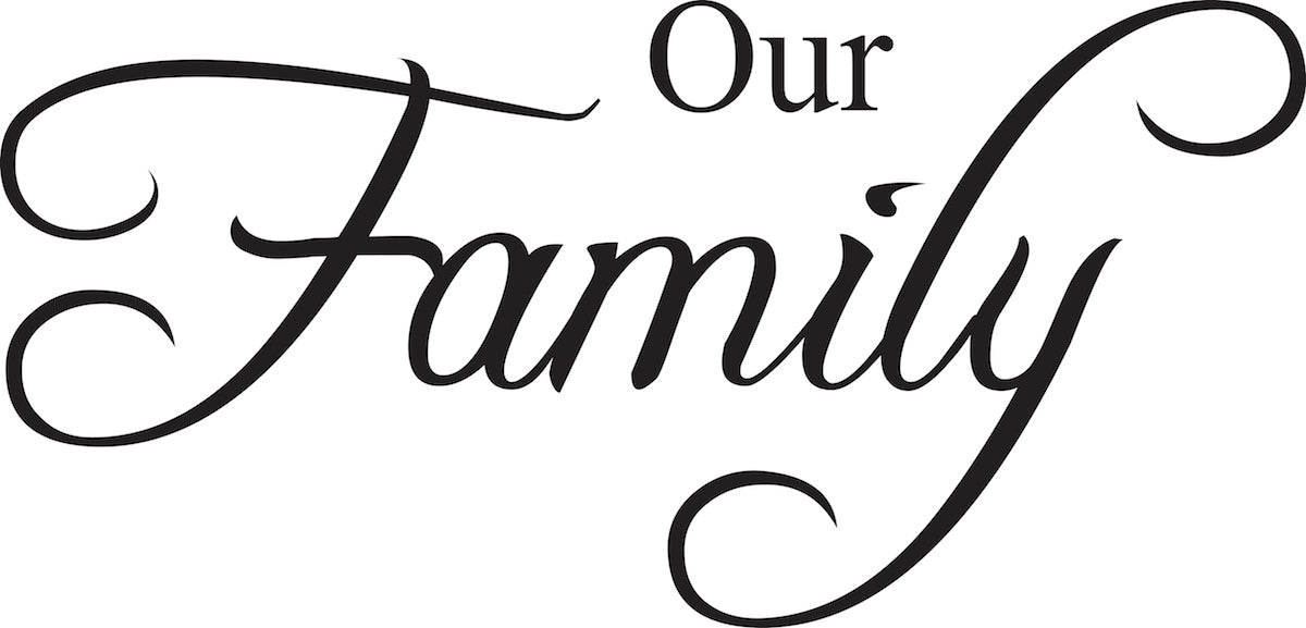 Our Family Wall Quote Decal Sticker Family Wall Lettering Living Room Family Wall Quote, q98