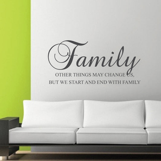 Living Room Family Love Decor Home Sticker Together As One Decor Large