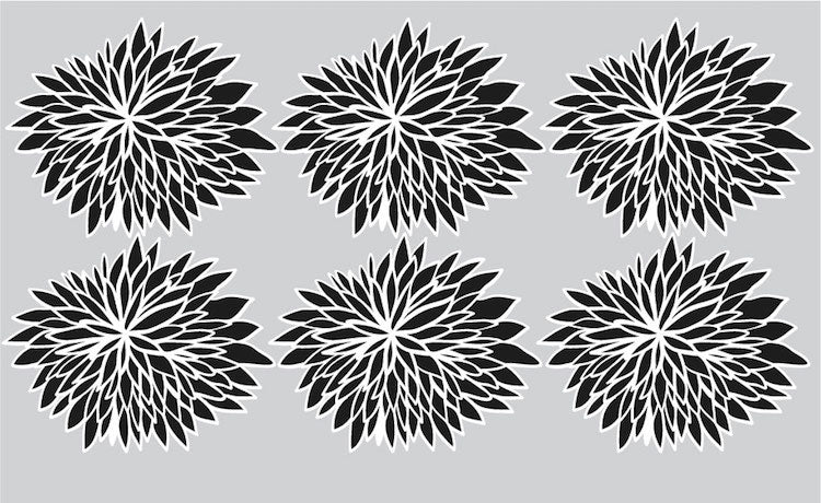 Bedroom Flowers Name Wall Decal Fancy Flower Wallpaper Wall Decor for Apartments, d49