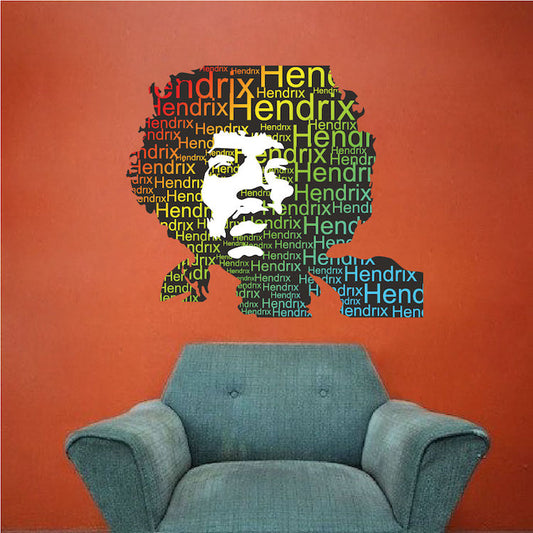 Music Wall Decal Sticker Room Artist Wall Mural Celebrity Removable Music Art, a69