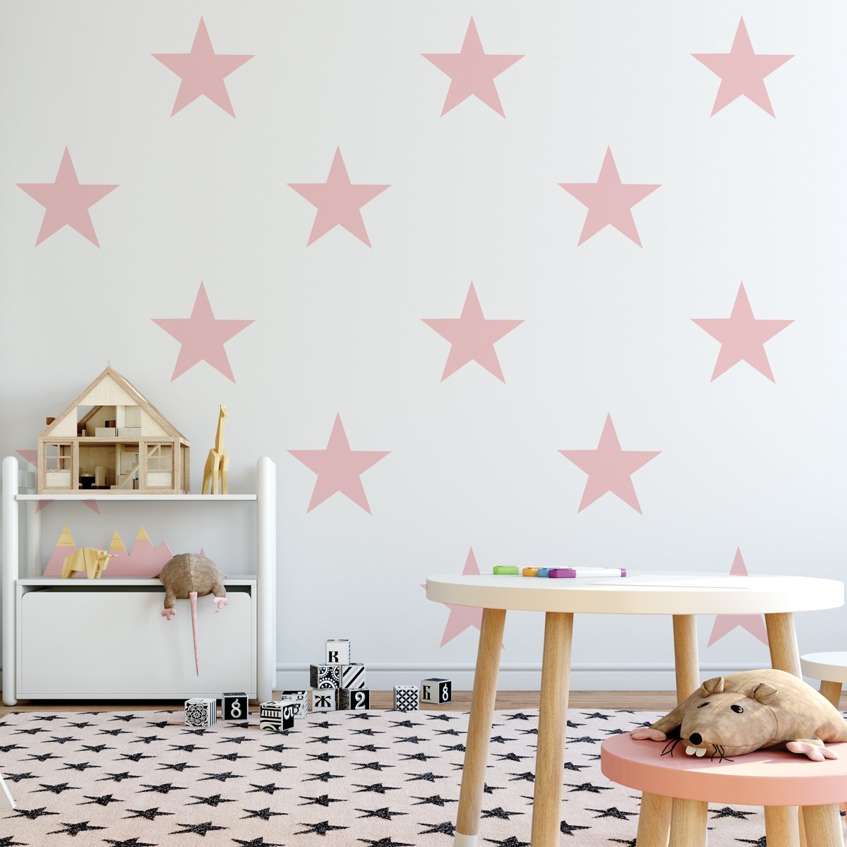 Stars Wall Decal Kids Bedroom Star Decals Peel and Stick Bedroom Stars, d60