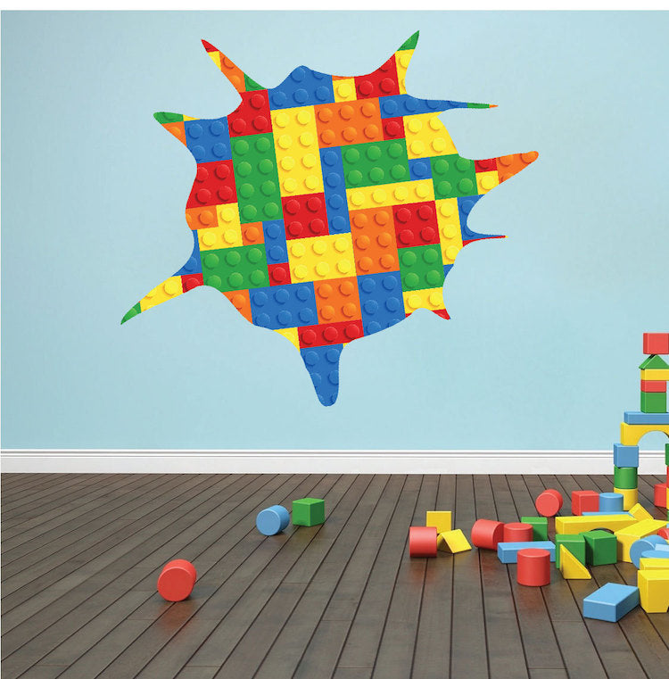 Lego Wall Decal Kids Play Room Wall Decal Large Kids Room Wall