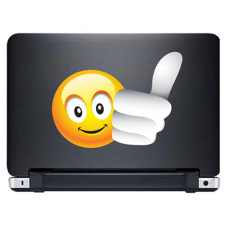 Thumbs Up Smiley Face Wall Decal Room Decor Text Emoji Removable Wall Sticker, n74
