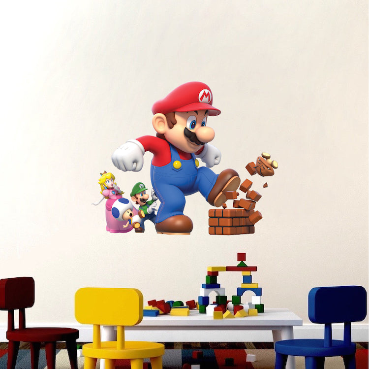 Decals Kids Decals Game Room Decals Super Mario Wall Decor Sticker, e14