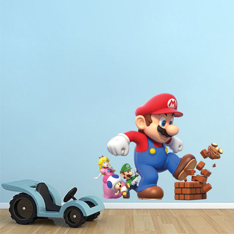 Decals Kids Decals Game Room Decals Super Mario Wall Decor Sticker, e14