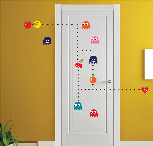 Classic Arcade Wall Decals – Fun Video Game Room Stickers