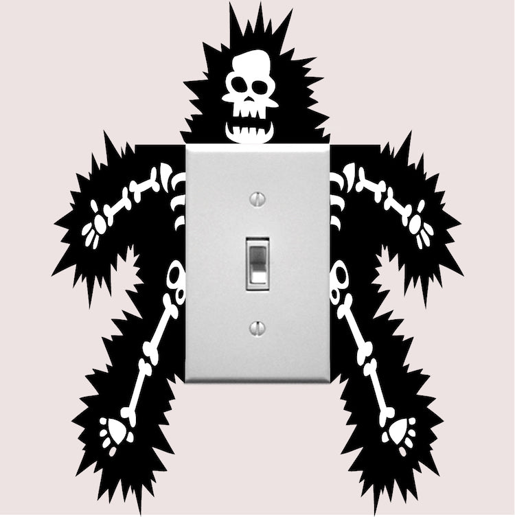 Funny Outlet or Light Switch Wall Decal Removable Humorous Wall Decor Fun Art, s45
