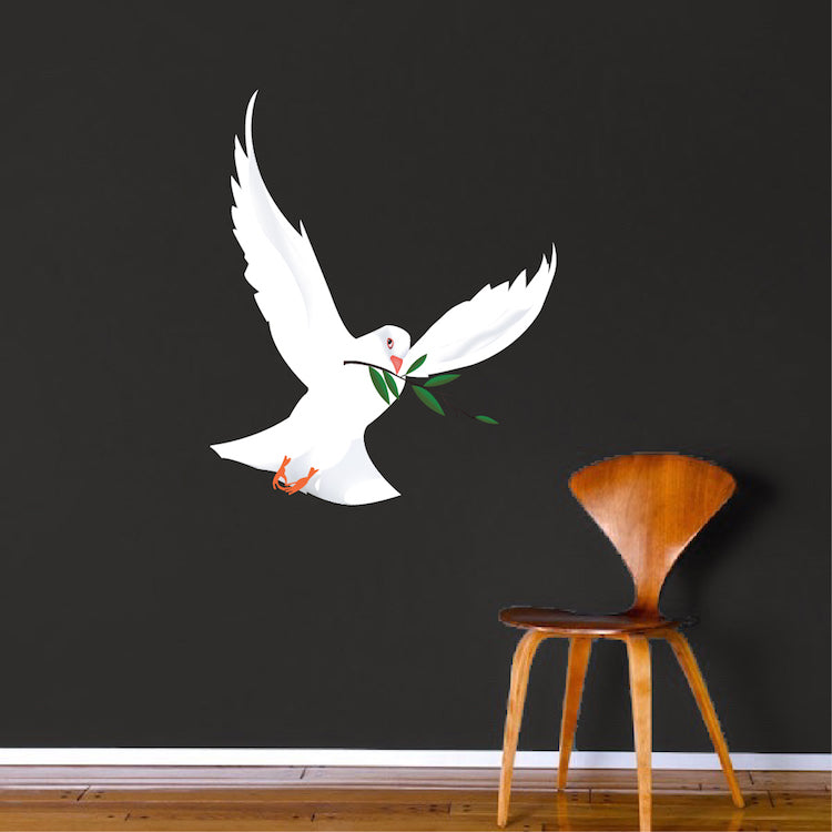 Freedom Dove Wall Sticker Decal Wall Art Flying Birds Wall Decor Olive Branch Wall Stickers, c55