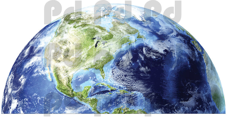 Half Earth Wall Decal Mural Kids Room Wall Sticker Bedroom Apartment Decor Removable Wall Decor, c21