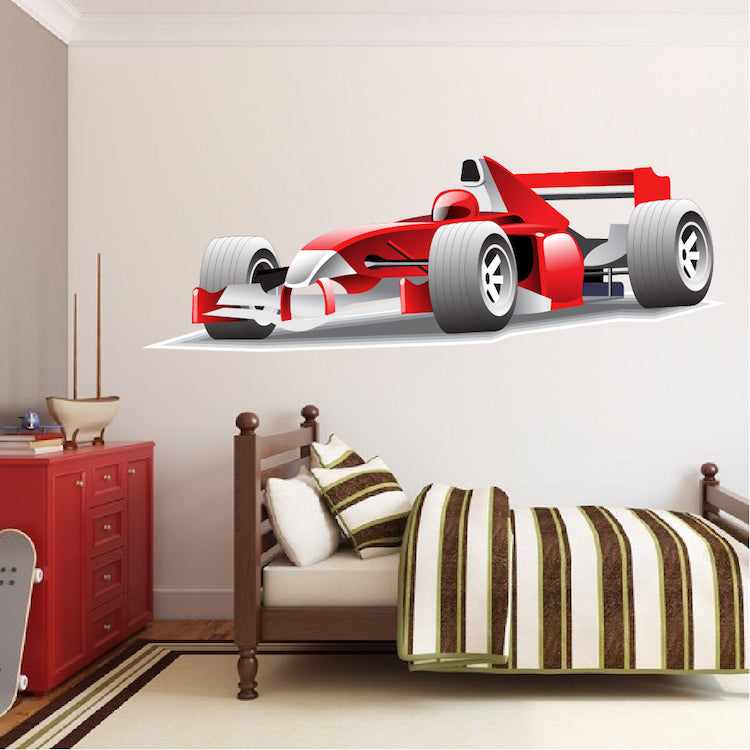 Race Car Boys Wall Decal Kids Racing Decor Wall Sticker Boys Room Decals , c98