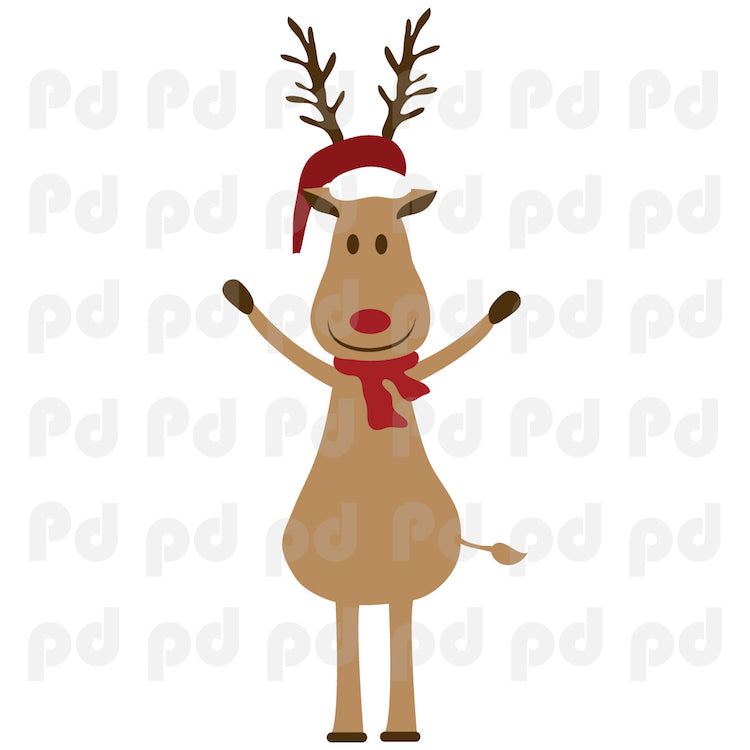 Christmas Reindeer Wall Decal Decor Removable Rudolph Winter Decorations Room Wall Decal, h63