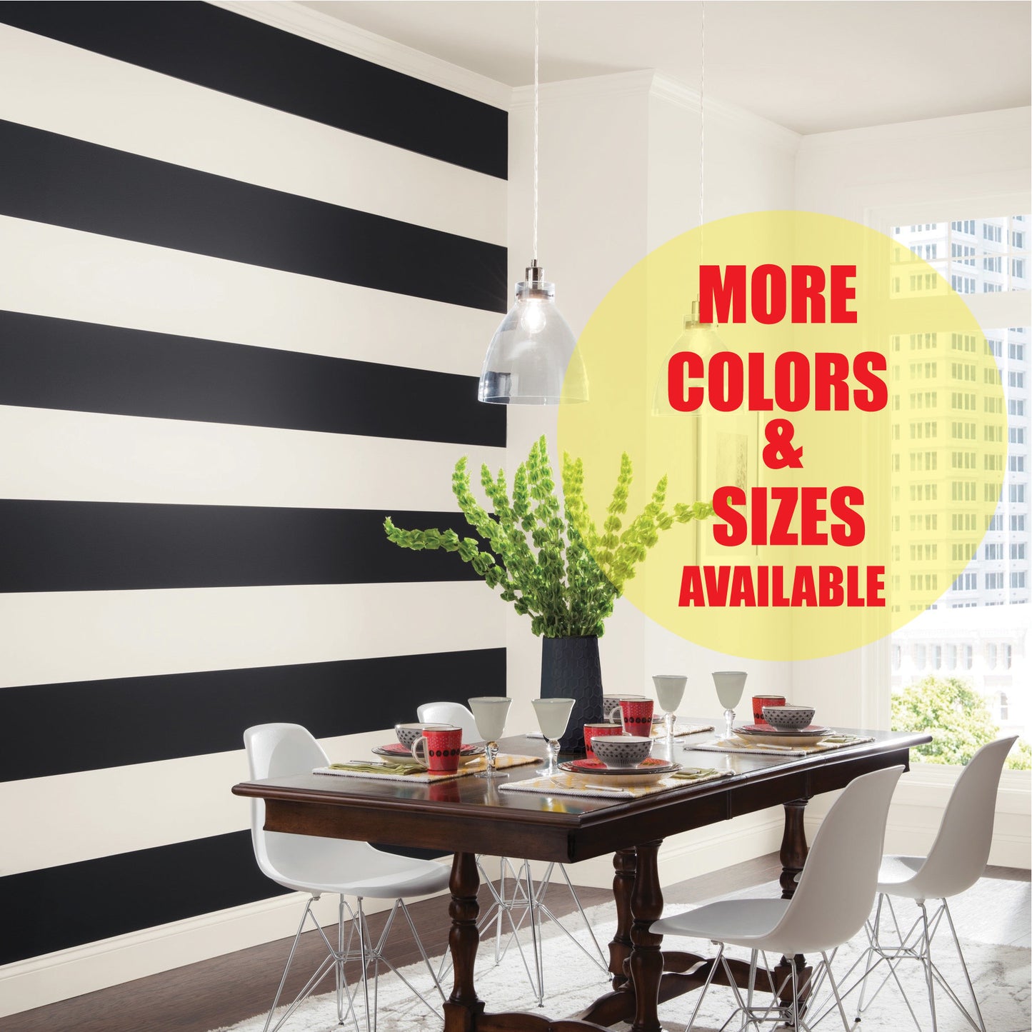 Custom Wall Stripe Decal Room Self Adhesive Wall Tape in Custom Sizes and Colors Vinyl Roll Wall Tape