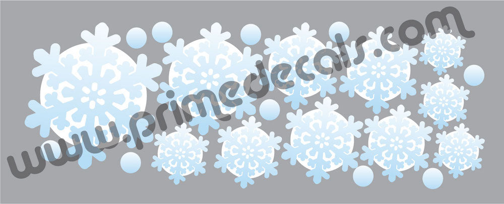Snowflake Wall Decals Window Decal Snowing Christmas Decor Snow Cartoon Winter Mural, h46