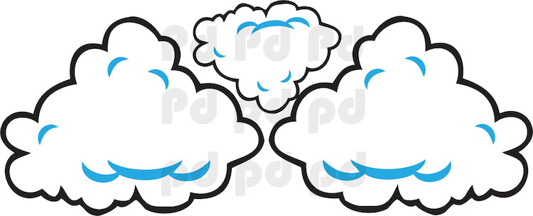 Cloud Wall Decals Kids Decals Game Room Wall Decor Decals Peel and Stick Clouds, b98